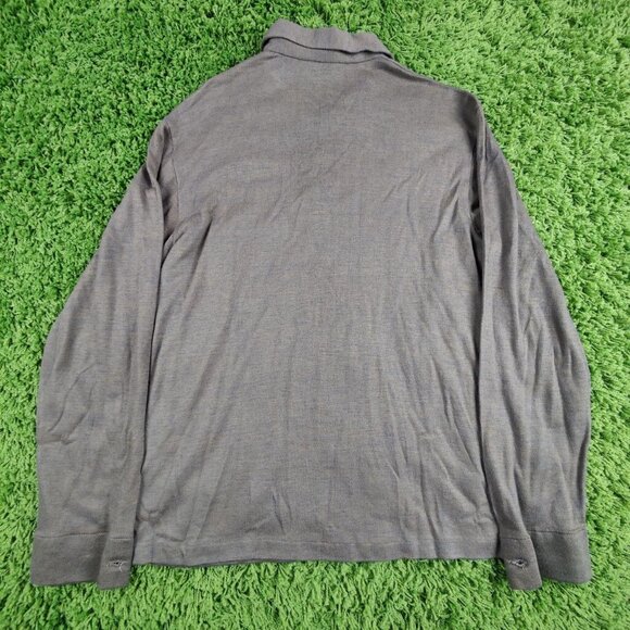 Vintage 70s 'Florida's' brown/purple button up long sleeve golf shirt men's med - Picture 2 of 4